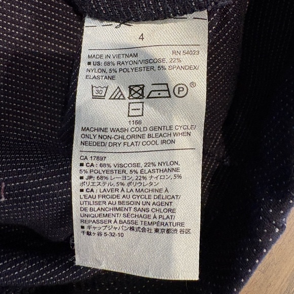 Banana Republic Dark Blue Textured Office Dress - Picture 5 of 6